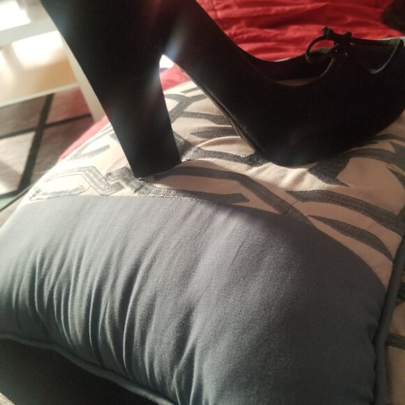 Dior Ballet Core Square Toe Black Suede Thick High Heels Square - Picture 2 of 5